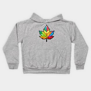 Funky Maple Leaf Kids Hoodie